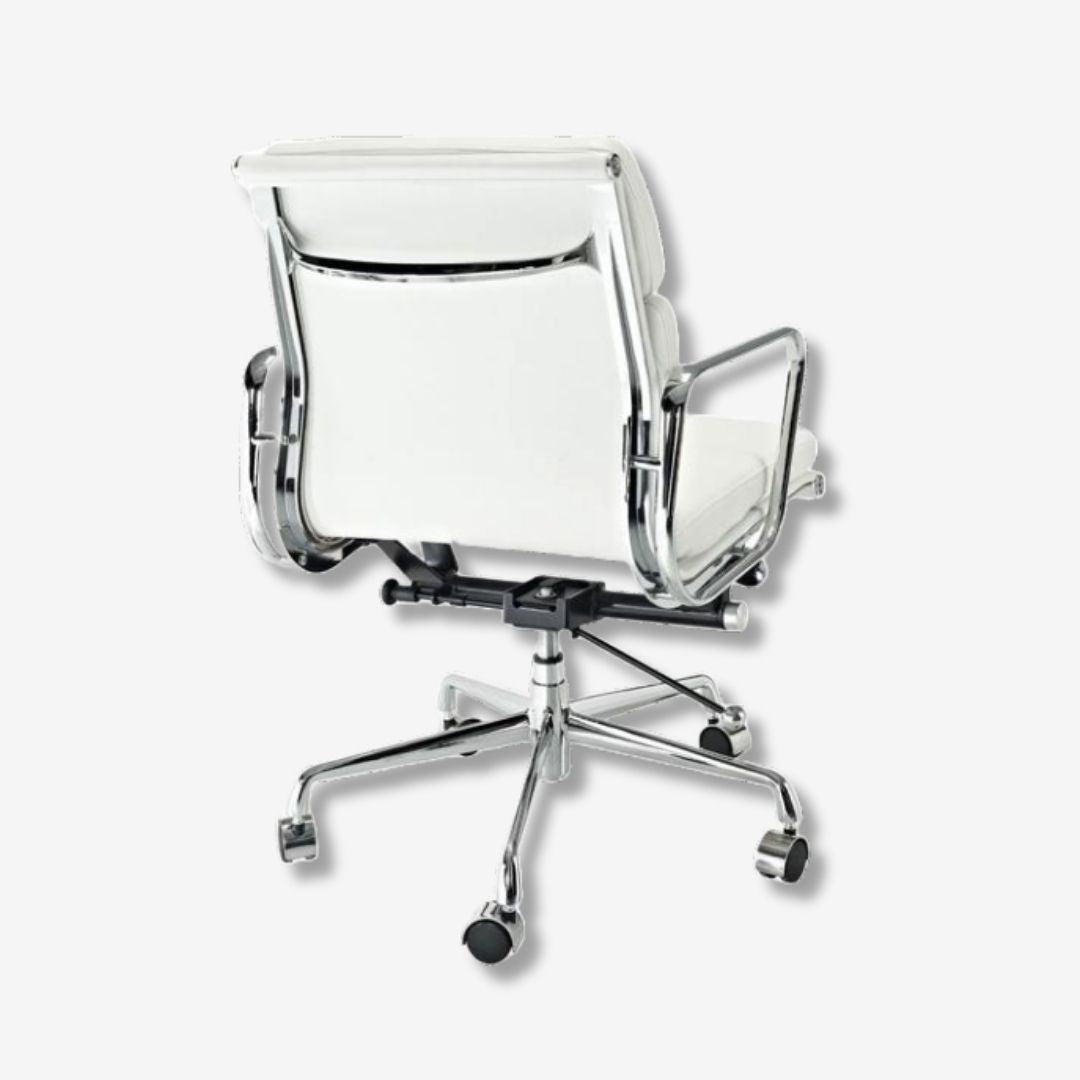 Eames Stylish Soft Pad Office Chair EA 217 - Low Back | Camel Leather