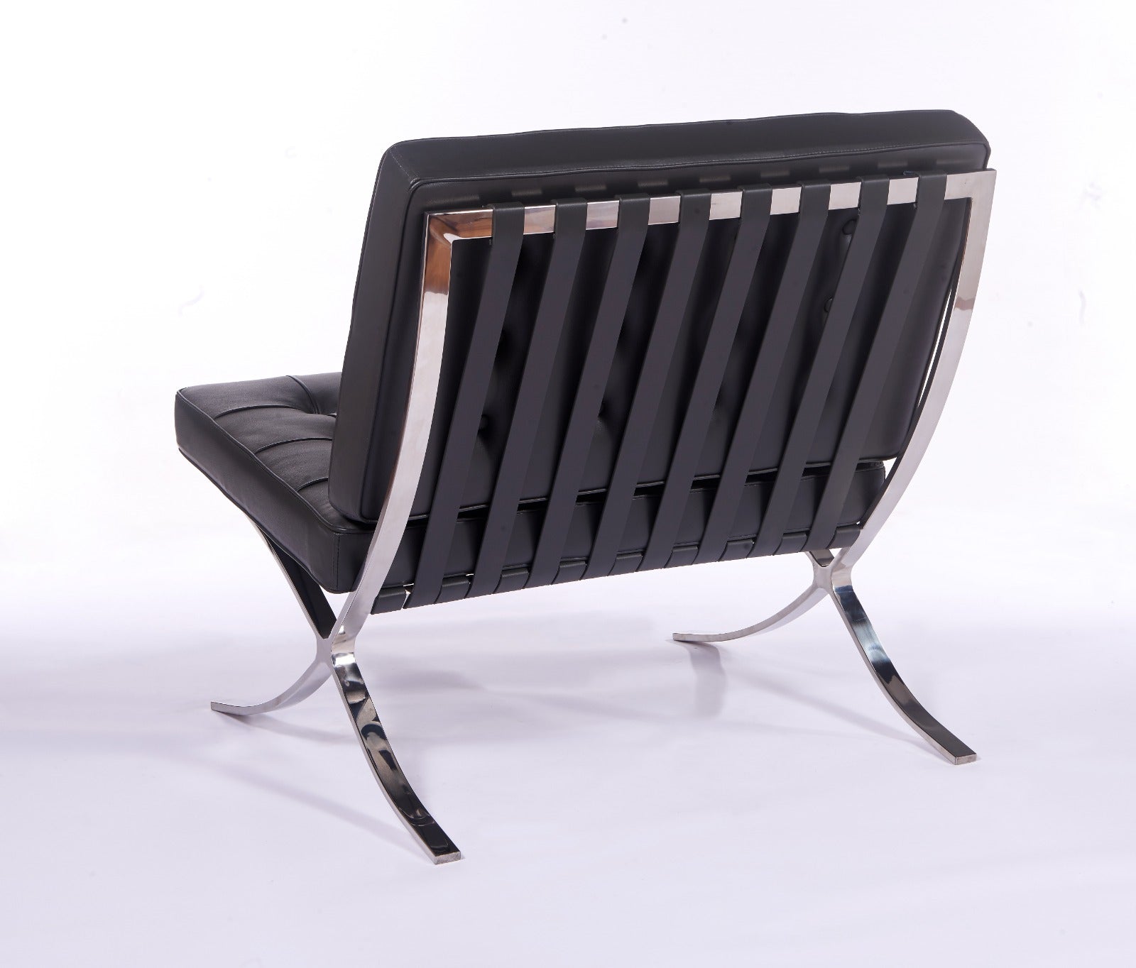 Mies Barcelona Pavilion Chair - Premium Italian Leather | Cream Interior Furnishes