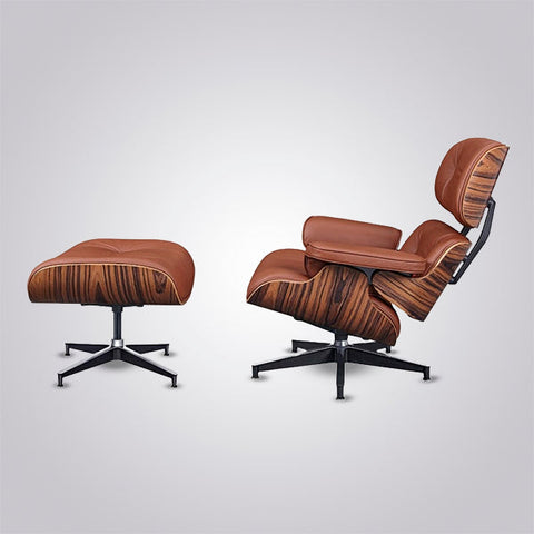 Charles Eames Iconic Lounge Chair & Ottoman - Rose Wood | White - Premium Lounge Chairs from Interior Furnishes - Just $675! Shop now at Interior Furnishes