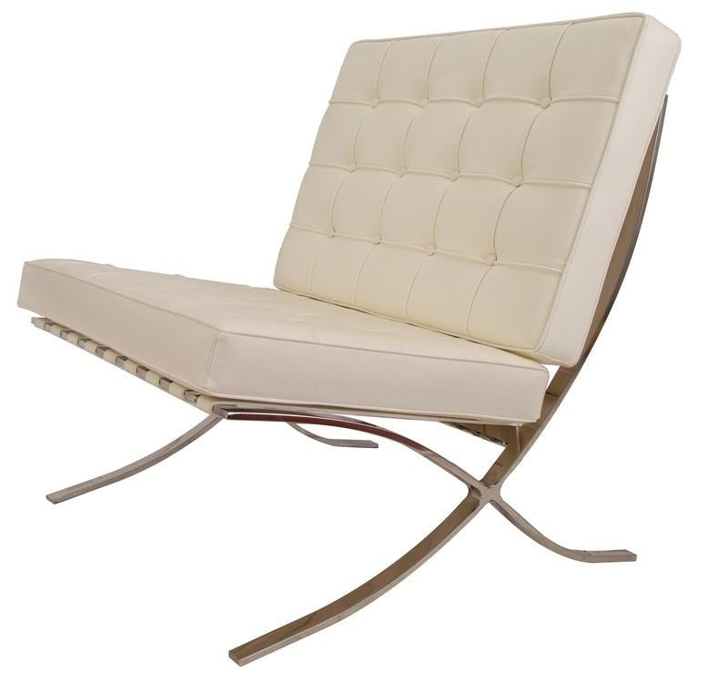 Premium Barcelona Chair - Italian Leather |  Interior Furnishes | Black - Premium Barcelona Chairs from Interior Furnishes - Just $425.00! Shop now at Interior Furnishes