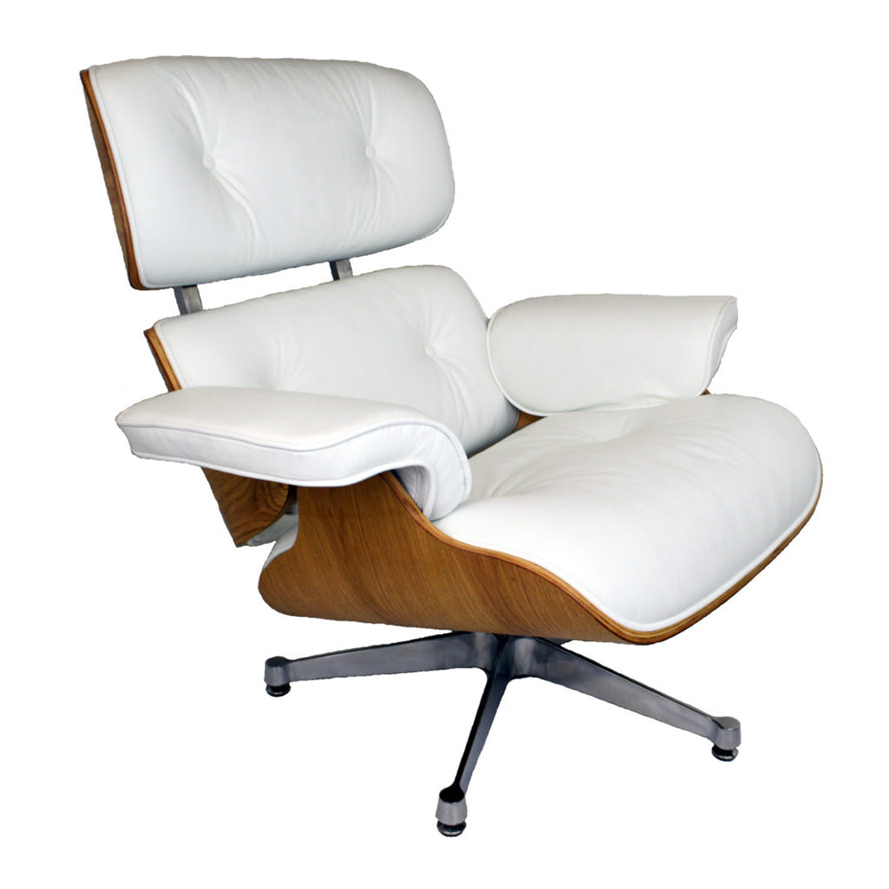 Iconic Design Charles Eames Lounge Chair & Ottoman – Ash Wood  White