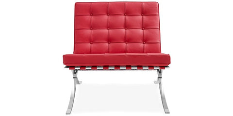 Mies Barcelona Pavilion Chair - Premium Italian Leather | Red Interior Furnishes