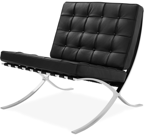 Premium Barcelona Chair - Italian Leather |  Interior Furnishes | Chocolate Brown - Premium Barcelona Chairs from Interior Furnishes - Just $425.00! Shop now at Interior Furnishes