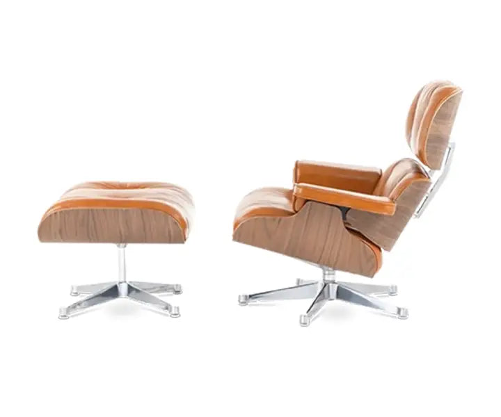 Premium Eames Style Chair Replica - Walnut Veneer Tan Brown