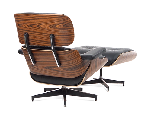 Iconic Design Charles Eames Lounge Chair & Ottoman – Rose Wood  Black