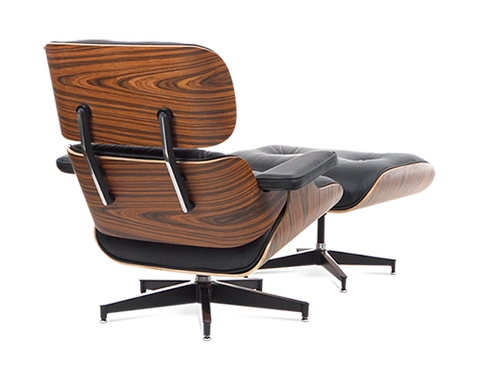 Iconic Design Charles Eames Lounge Chair & Ottoman – Rose Wood  Black