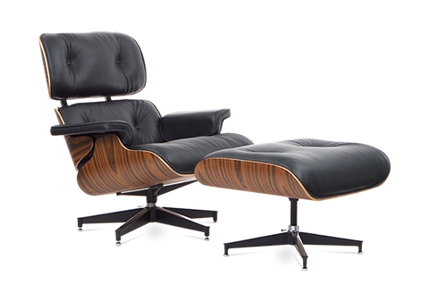 Iconic Design Charles Eames Lounge Chair & Ottoman – Rose Wood  Black