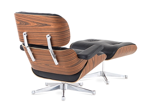 Iconic Design Charles Eames Lounge Chair & Ottoman – Rose Wood  Black