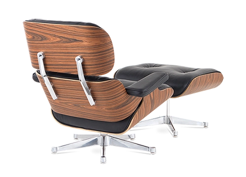 Iconic Design Charles Eames Lounge Chair & Ottoman – Rose Wood  Black