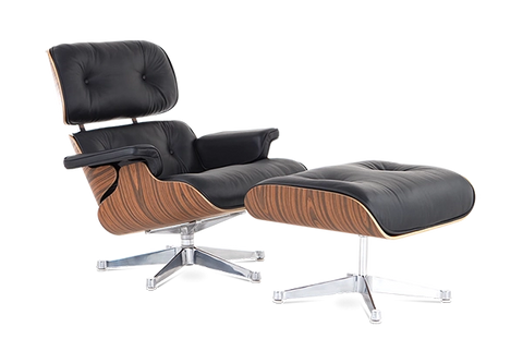 Iconic Design Charles Eames Lounge Chair & Ottoman – Rose Wood  Black