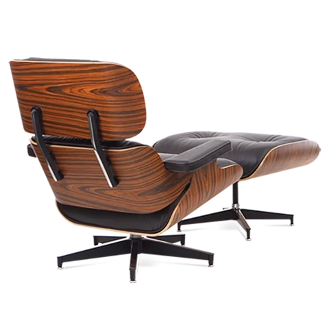 Iconic Design Charles Eames Lounge Chair & Ottoman – Rose Wood Chocolate Brown