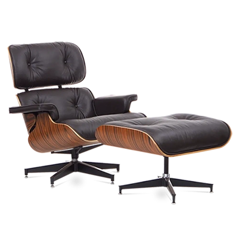 Iconic Design Charles Eames Lounge Chair & Ottoman – Rose Wood Chocolate Brown