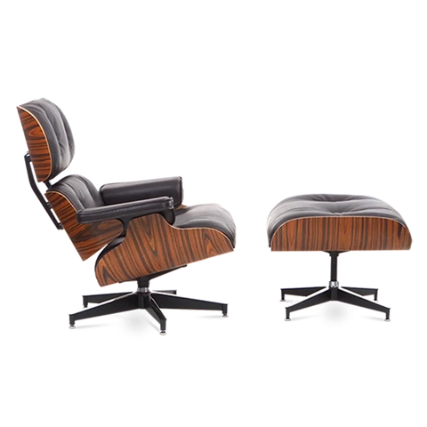 Iconic Design Charles Eames Lounge Chair & Ottoman – Rose Wood Chocolate Brown