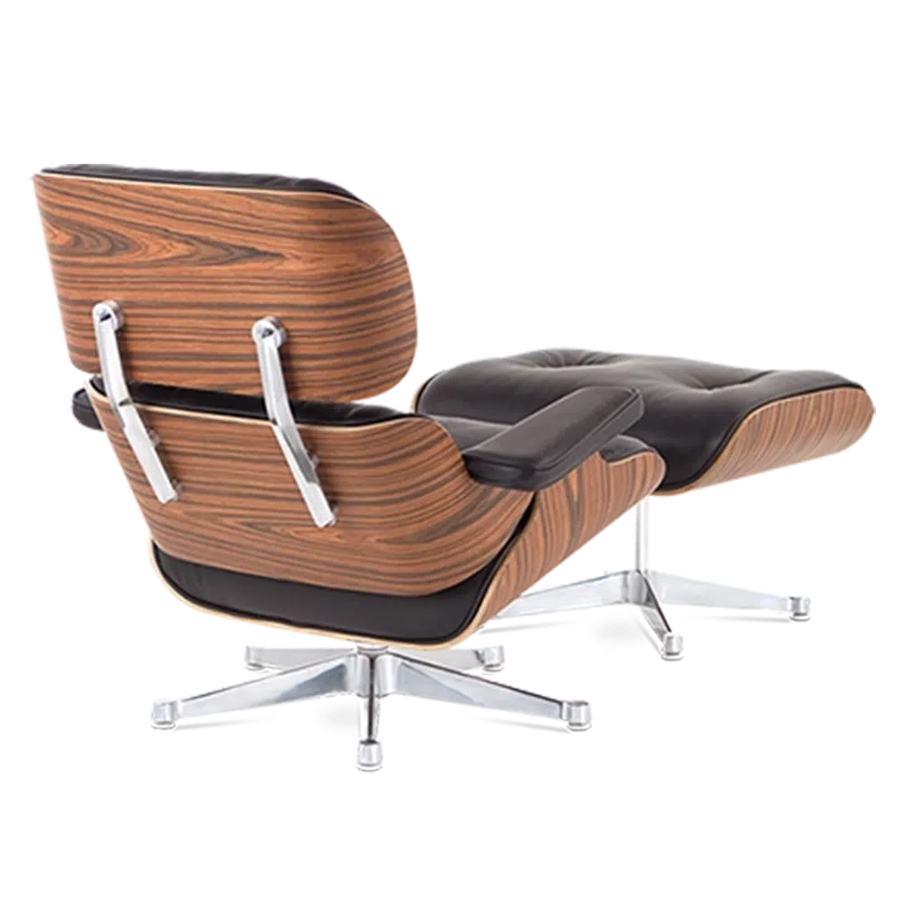 Iconic Design Charles Eames Lounge Chair & Ottoman – Rose Wood Chocolate Brown