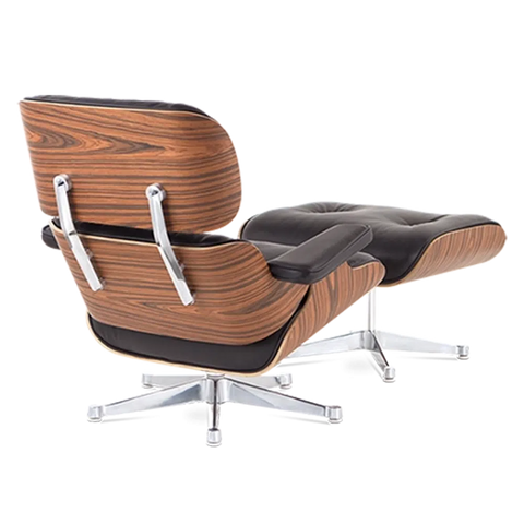 Iconic Design Charles Eames Lounge Chair & Ottoman – Rose Wood Chocolate Brown