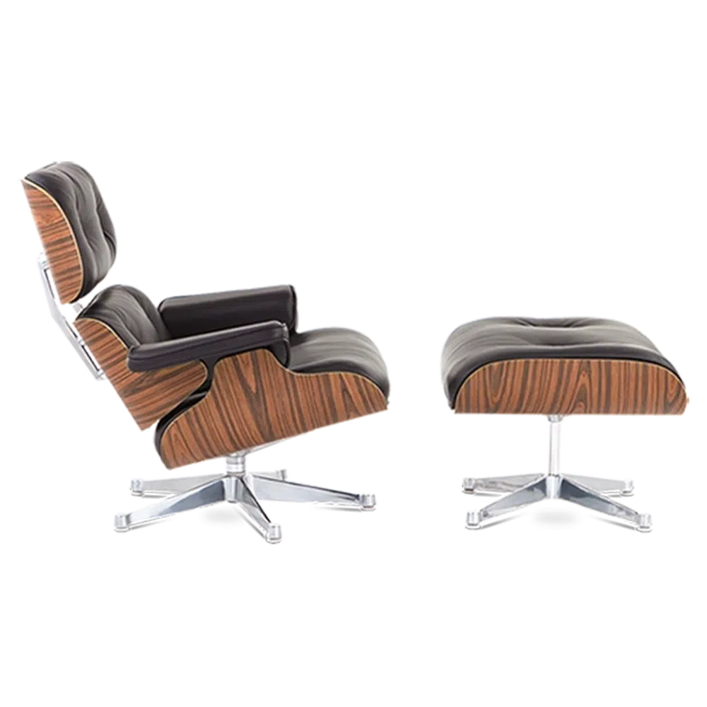 Iconic Design Charles Eames Lounge Chair & Ottoman – Rose Wood Chocolate Brown