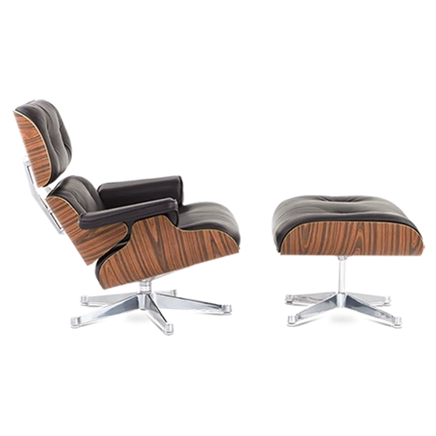 Iconic Design Charles Eames Lounge Chair & Ottoman – Rose Wood Chocolate Brown