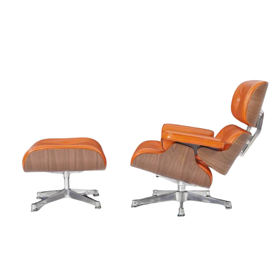 eames lounge tan brown chiar