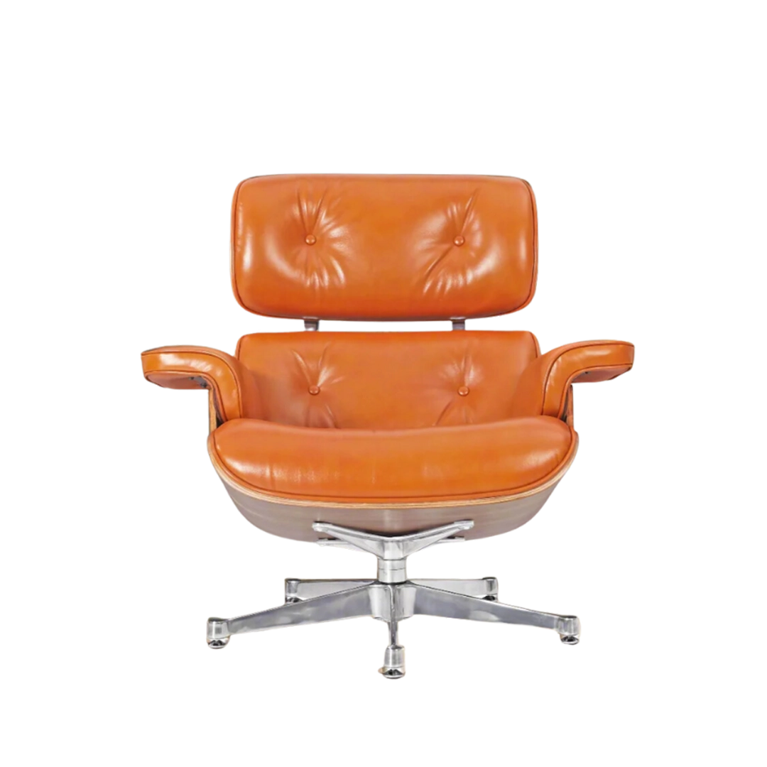 eames lounge chair camel brown