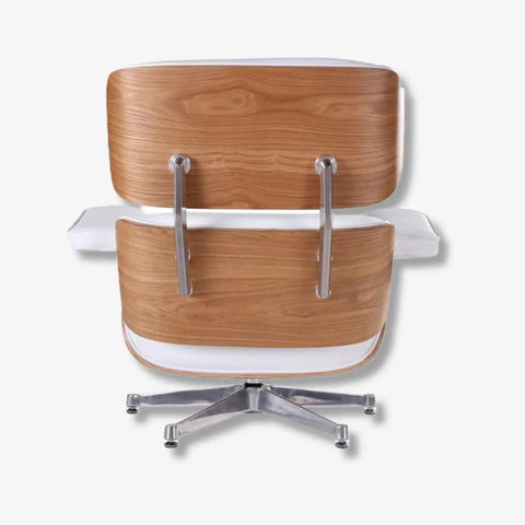 Premium Eames Lounge Chair Reproduction – Ash Wood  White Interior Furnishes