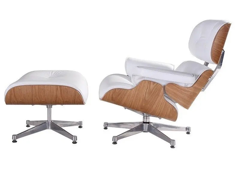 Premium Eames Lounge Chair Reproduction – Ash Wood  White Interior Furnishes