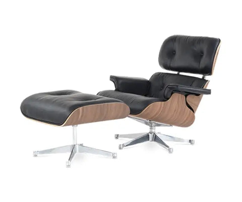 Premium Eames Style Chair Replica - Walnut Veneer Tan Brown