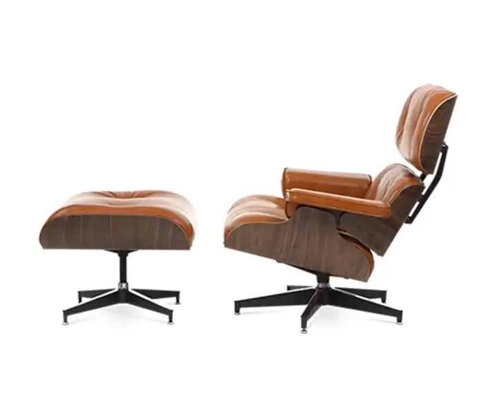 Premium Eames Style Chair Replica - Walnut Veneer Tan Brown
