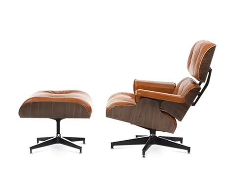 Premium Eames Style Chair Replica - Walnut Veneer Tan Brown