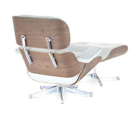 Vintage Eames Chair Replica – Walnut Veneer & Black Leather | Timeless Mid-Century Design