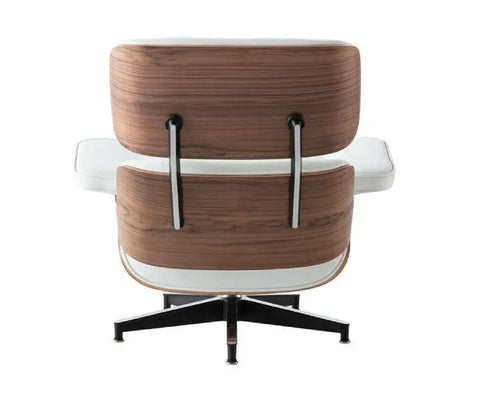 Vintage Eames Chair Replica – Walnut Veneer & Black Leather | Timeless Mid-Century Design