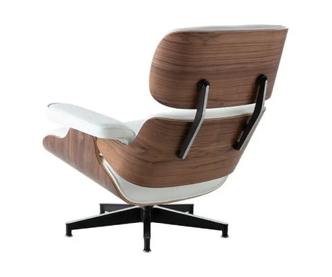 Vintage Eames Chair Replica – Walnut Veneer & Black Leather | Timeless Mid-Century Design