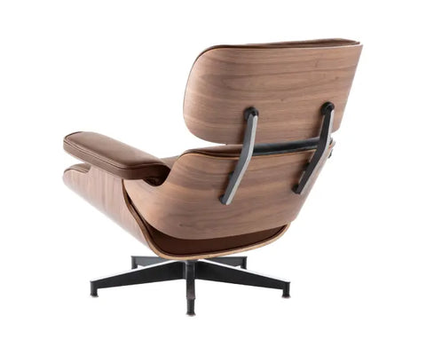 Premium Eames Style Chair Replica - Walnut Veneer Tan Brown