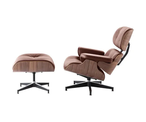 Premium Eames Style Chair Replica - Walnut Veneer Tan Brown