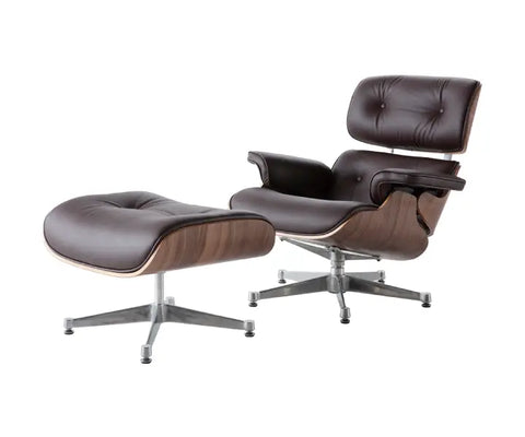 Premium Eames Style Chair Replica - Walnut Veneer Tan Brown