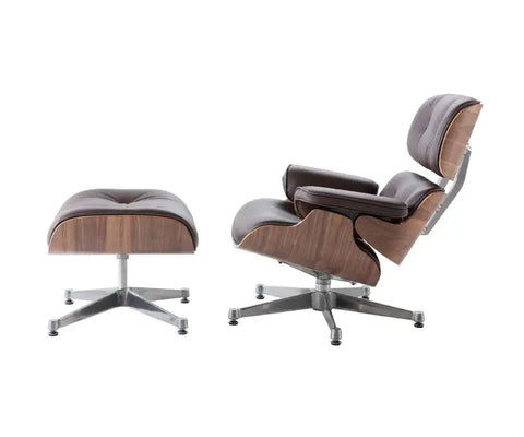 Premium Eames Style Chair Replica - Walnut Veneer Tan Brown