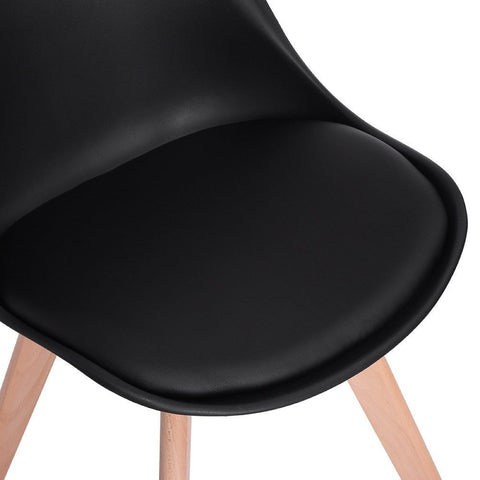 Modern Tulip Dining Chair - Black