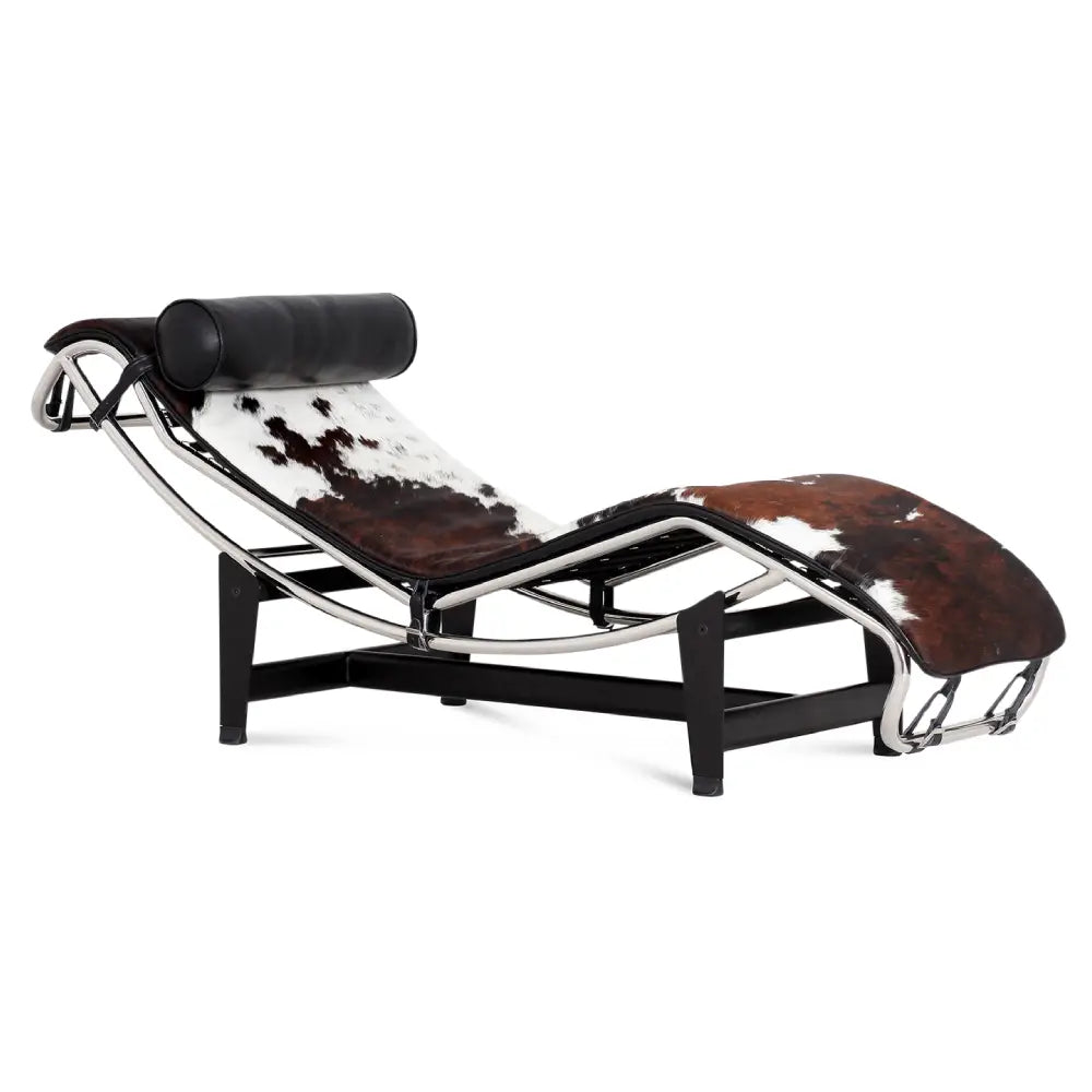 LC4 Style Chaise Longue Pony Leather – Designer Mid-Century Lounge Chair