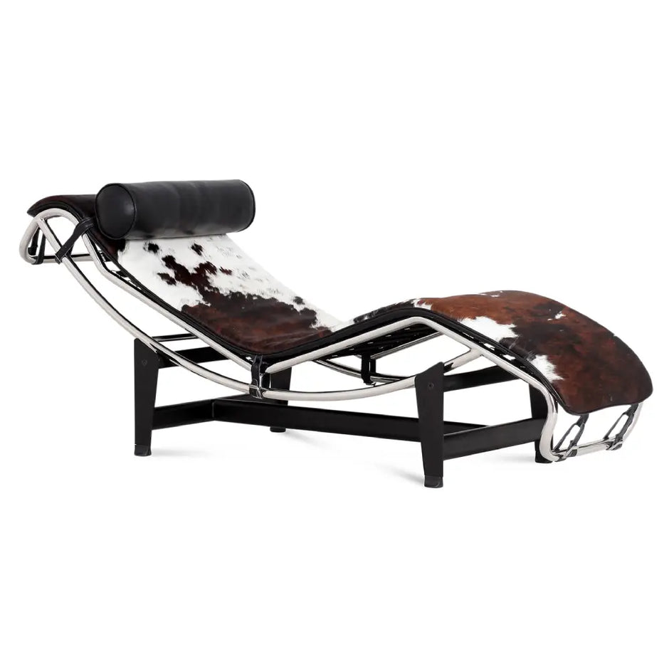 LC4 Style Chaise Longue Pony Leather – Designer Mid-Century Lounge Chair
