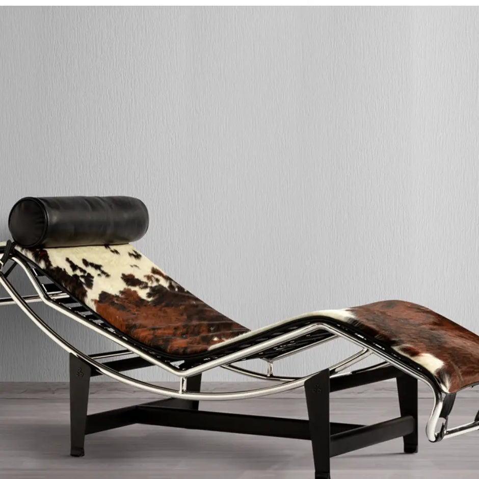 LC4 Style Chaise Longue Pony Leather – Designer Mid-Century Lounge Chair